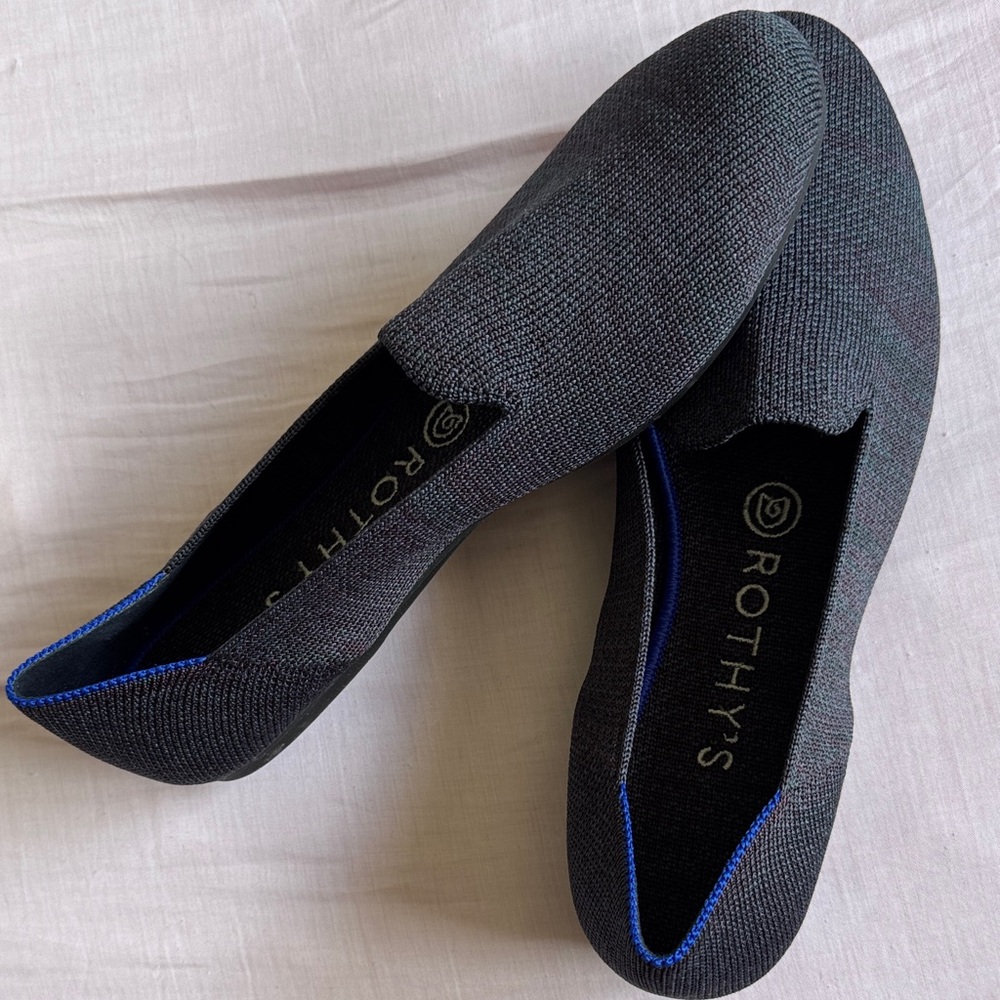Rothy's Navy Heather Flats Loafers - NEW